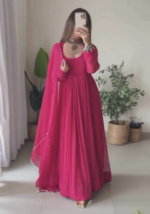 Raspberry Glow Georgette Anarkali Set