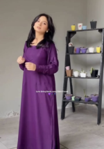 Purple Majestic Long Shirt Dress - Image 3