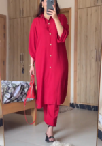 PAKISTANI STYLE TRENDY KURTA PENT SET - Image 2