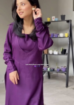 Purple Majestic Long Shirt Dress - Image 5