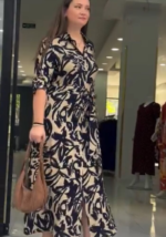 Beige & Black Print Executive Co-ord Set