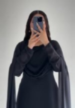 Elegant Black Straight Georgette Set - Image 3