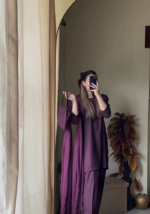 Wine Charm: Stylish Kurta, Pant, and Dupatta Set - Image 3