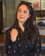 Black Embroidered Kurta Pant Set with Chinese Collar and Full Sleeves - Image 4