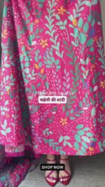 White & Pink Floral Georgette Easy-Drape Sarees - Image 3